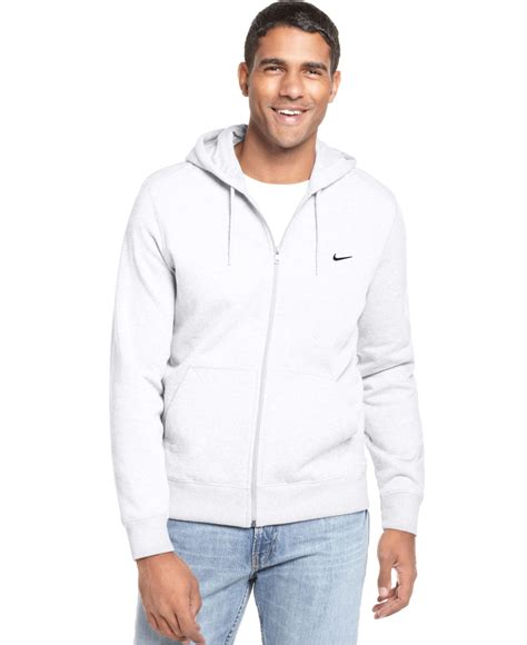 nike fleece hoodie weiß|nike full zip hoodie men's.